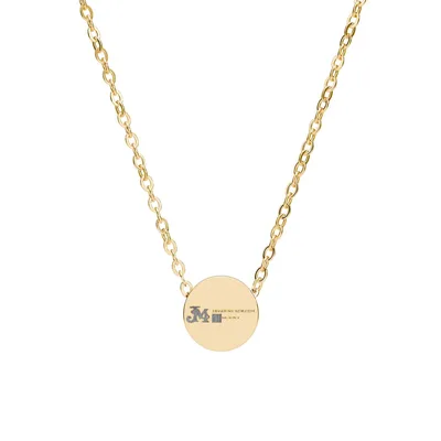 Mini Circle Necklace (Engraving) in 18K Gold PVD coating