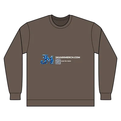 Unisex Relaxed Fit Cotton Long-sleeve in Washed Cocoa