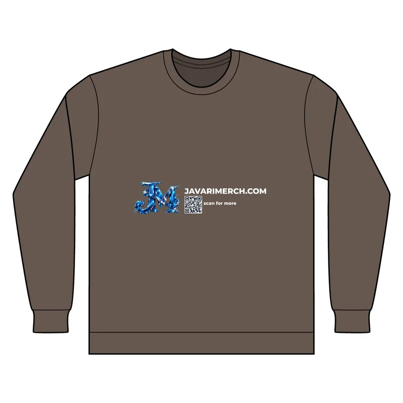 Unisex Relaxed Fit Cotton Long-sleeve in Washed Cocoa
