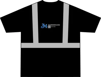 Enhanced Visibility Segmented Tape Tee in Black