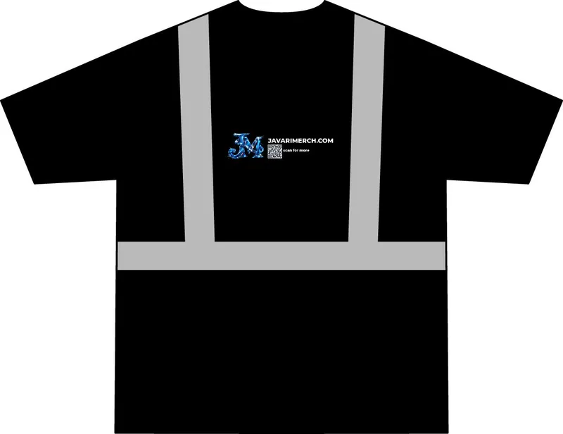 Enhanced Visibility Segmented Tape Tee in Black