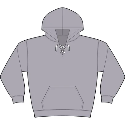 Lace Up Pullover Hooded Sweatshirt in Athletic Heather