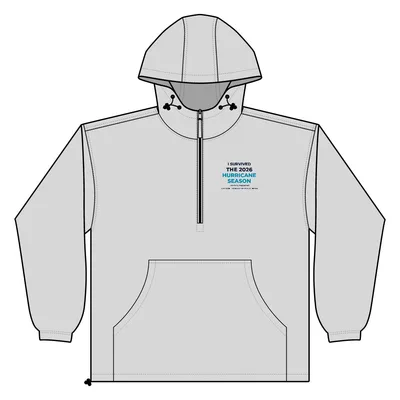 Unisex Lightweight Quarter-Zip Windbreaker Pullover Jacket in Smoke/ Graphite