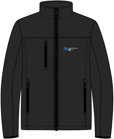 Tall Glacier Soft Shell Jacket in Black/ Chrome