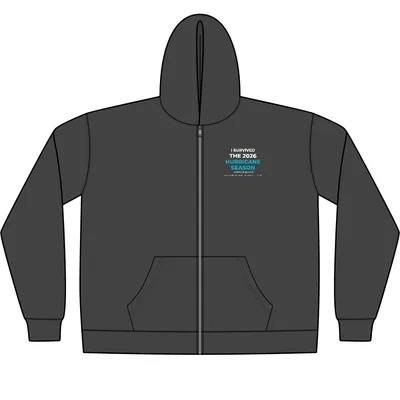 Women's Relax Faded Zip Hood in Faded Black