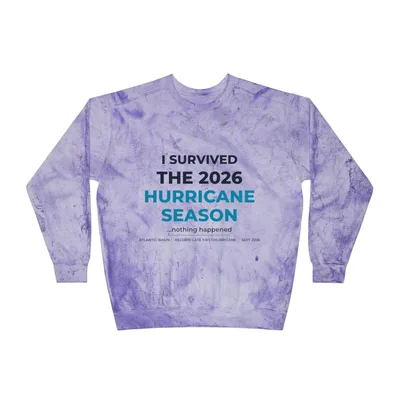 Unisex Color Blast Crewneck Sweatshirt in Amethyst