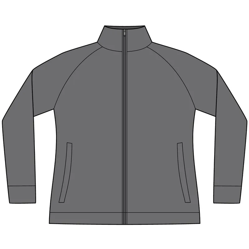 Sport-Wick Stretch Full-Zip Cadet Jacket in Charcoal Grey Heather