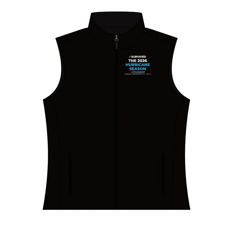 Women's Sweater Fleece Vest in Black Heather