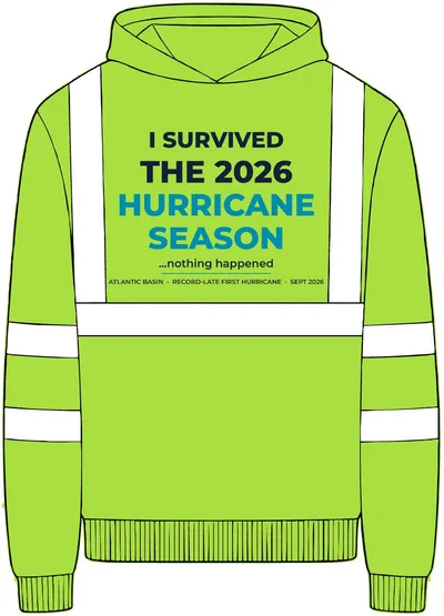 Unisex Hi-Vis Hooded Sweatshirt in Lime
