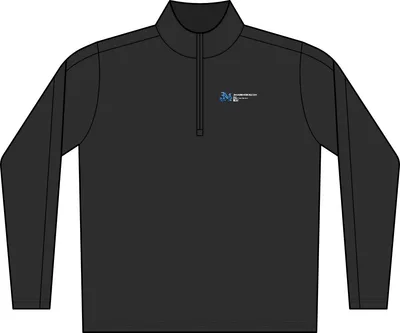 PosiCharge Electric Heather Colorblock 1/4-Zip Pullover in Grey-Black Electric/ Black