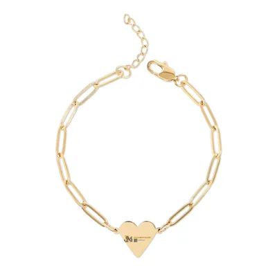 Paperclip Heart Bracelet (Engraving) in 18K Gold PVD coating