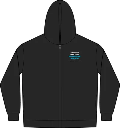 Relax Zip Hood in Black