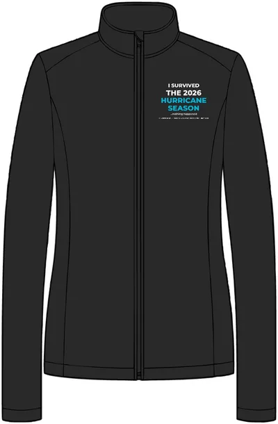 Women's Vertical Texture Full-Zip Jacket in Black/ Iron Grey
