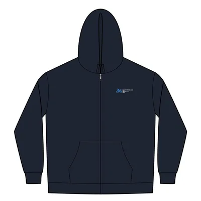 Adult Santa Barbara Zip Hoodie in Midnight Navy