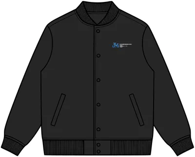 Felt Bomber Jacket in Black