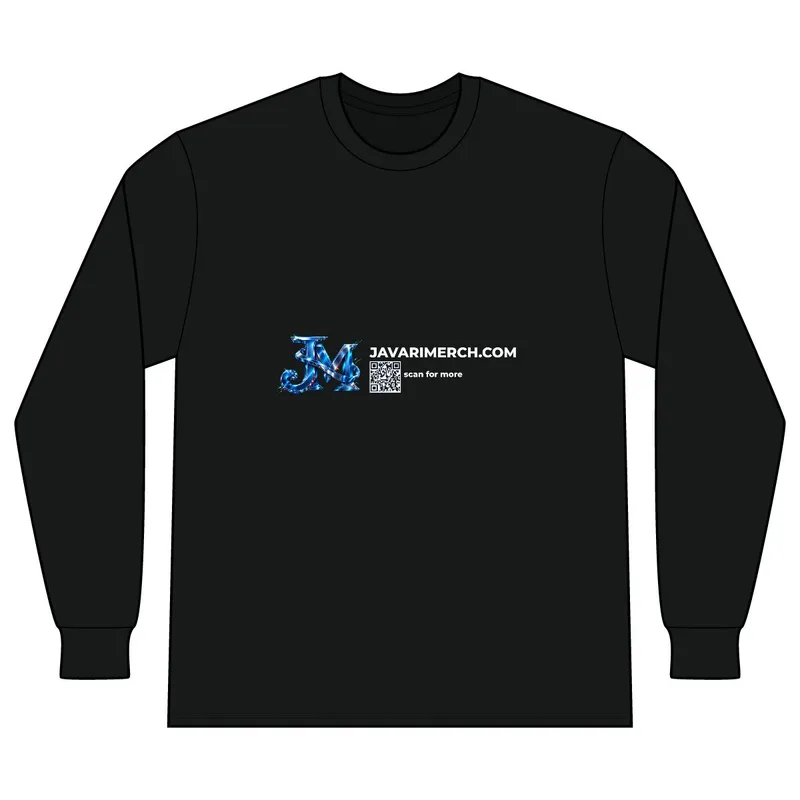 Unisex Ring Spun Long Sleeve T-Shirt in Black Ink