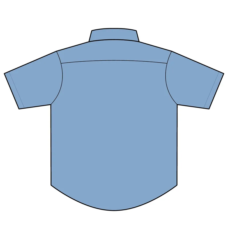 Short Sleeve Value Denim Shirt in Faded Blue