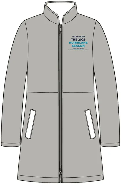 Women's Arc Sweater Fleece Long Jacket in Deep Smoke Heather