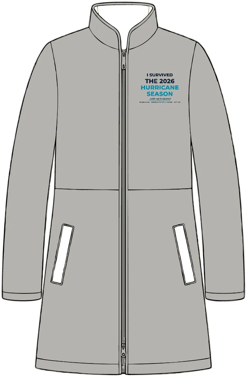 Women's Arc Sweater Fleece Long Jacket in Deep Smoke Heather