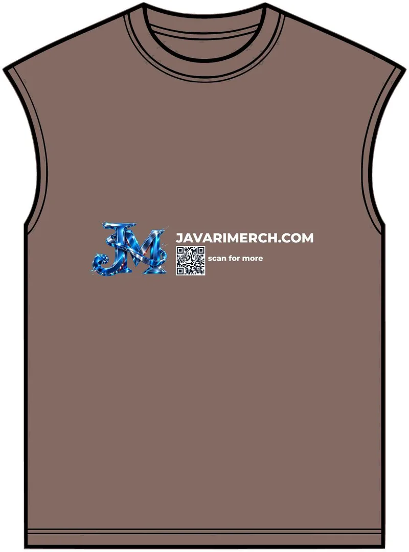 Unisex Garment-Dyed Muscle Tee in Mocha