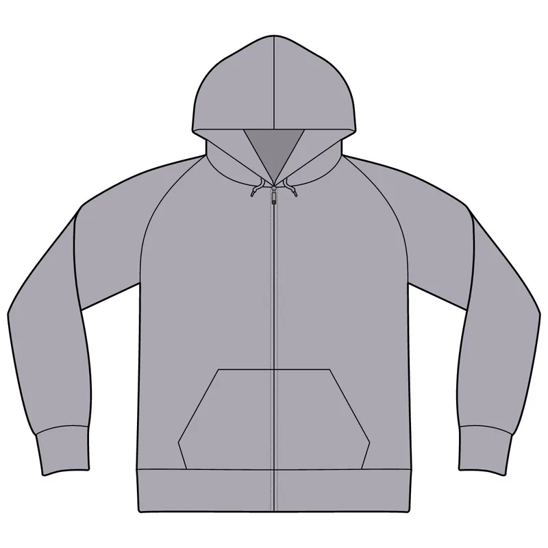Unisex Icon Lightweight Loopback Terry Full-Zip Hooded Sweatshirt in Athletic Heather
