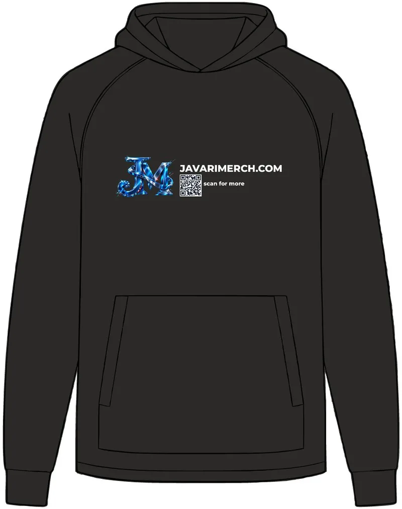 Men's Polyester Hoodie in Black