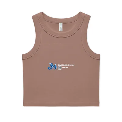 Women's Organic Rib Crop Tank in Hazy Pink