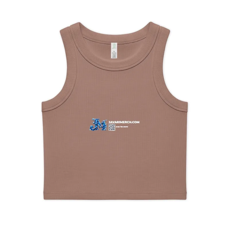 Women's Organic Rib Crop Tank in Hazy Pink