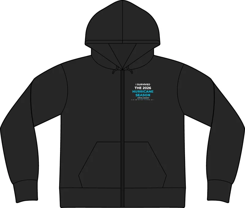 Women's Fitted Jersey Full-Zip Hoodie in Black
