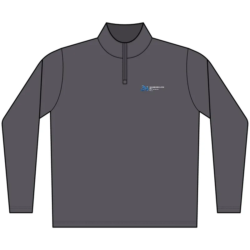 Men's Pro-Lock Performance Quarter-Zip Pullover in Charcoal