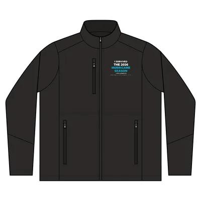 Digi Stripe Fleece Jacket in Black