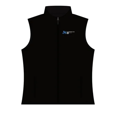 Women's Sweater Fleece Vest in Black Heather