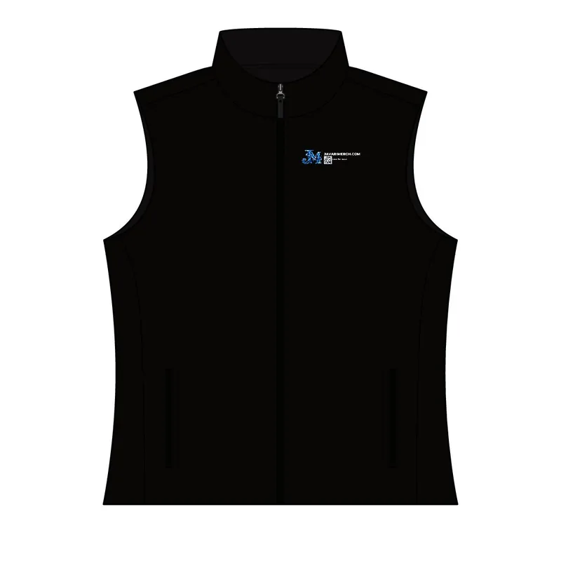Women's Sweater Fleece Vest in Black Heather