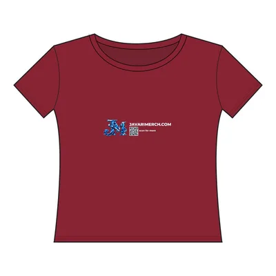 Women's Curvy Fine Jersey Tee in Cardinal