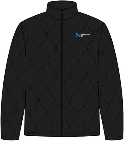 Quilted Liner Jacket in Deep Black