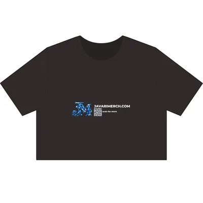Women's Stone Wash Heavy Crop in Black Stone