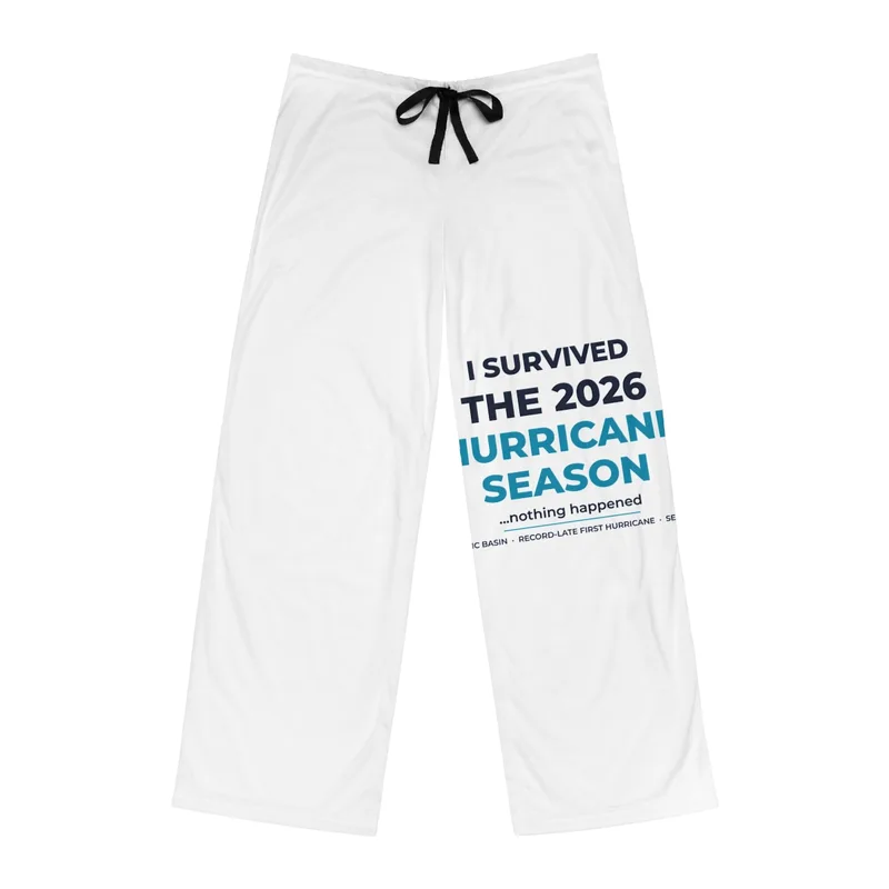 Men's Pajama Pants (AOP) in White stitching