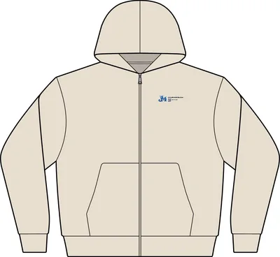 Heavy Zip Hood in Ecru