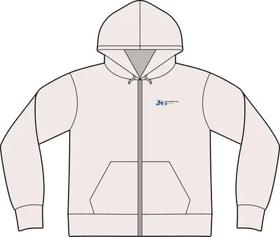 Unisex Mixer Full-Zip Hooded Sweatshirt in Vintage White