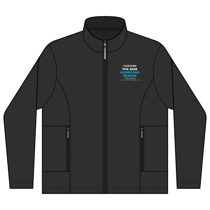 Collective Striated Fleece Jacket in Deep Black Heather