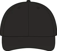 Snapback Flat Bill Cap — Black · One size