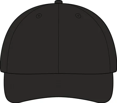Snapback Flat Bill Cap in Black