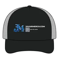 5-Panel Twill Foam Trucker Cap — Black/ Black · One size