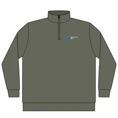 Unisex Pigment-Dyed Quarter-Zip Pullover in Pigment Army
