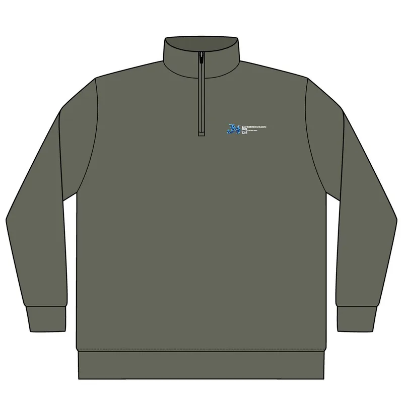 Unisex Pigment-Dyed Quarter-Zip Pullover in Pigment Army