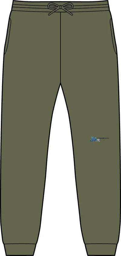 Unisex CVC Ring Spun Pocket Jogger in Military Green Heather