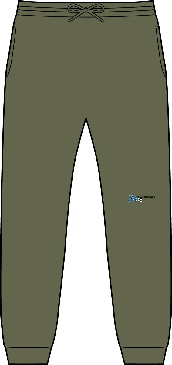 Unisex CVC Ring Spun Pocket Jogger in Military Green Heather