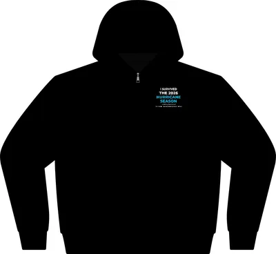 Heavy Zip Hood in Black
