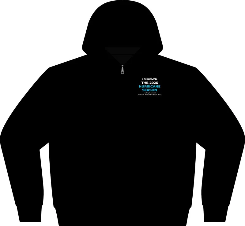 Heavy Zip Hood in Black
