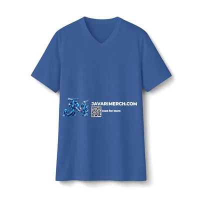 Perfect Tri V-Neck Tee in Royal Frost